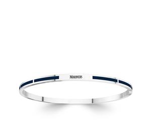 Seattle Mariners Bangle Bracelet For Women In Sterling Silver Design by BIXLER - Sterling Silver