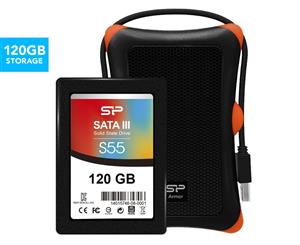 Silicon Power 120GB SATA III Slim S55 Portable SSD Kit