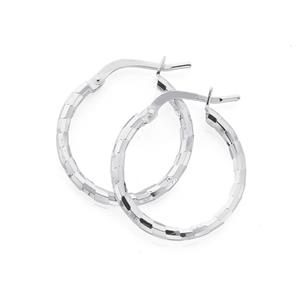 Silver 15mm Satin Shiny Hoops