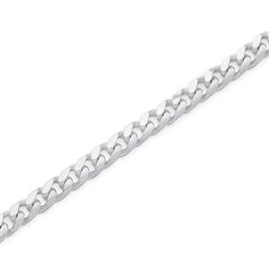 Silver 21cm Solid Curb Bracelet