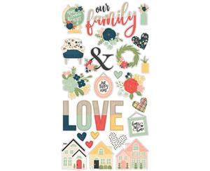 Simple Stories - So Happy Together Chipboard Stickers 6 inchX12 inch