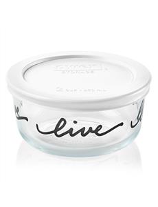 Simply Store 'Live' Round Container with White Lid 2 Cup