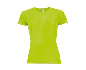 Sols Womens/Ladies Sporty Short Sleeve T-Shirt (Neon Green) - PC2152