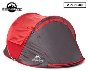 Sonnenberg 2-Person Pop-Up Tent - Grey/Red