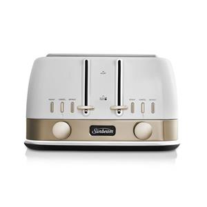 Sunbeam New York 4 Slice Toaster (White Gold)