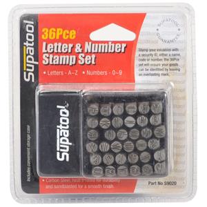 Supatool 36 Piece Letter And Number Punch Set