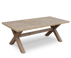 Tahitian 2.1M Outdoor Solid Teak Timber Dining Table - Outdoor Teak Tables