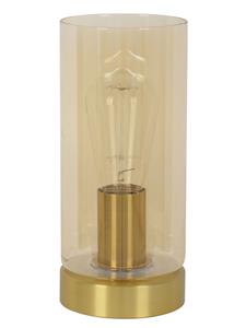 Touch Round Table Lamp in Brass/Amber