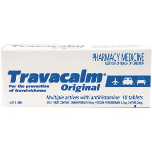 Travacalm Original 10 Tablets