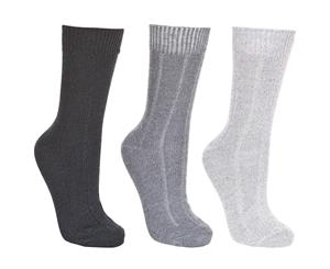 Trespass Adults Unisex Intense Walking Socks (3 Pairs) (Black Marl/Flint Marl/Grey Marl) - TP435