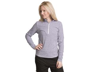 Trespass Womens/Ladies Overjoy Half Zip Long Sleeved Wicking Top - Navy Marl