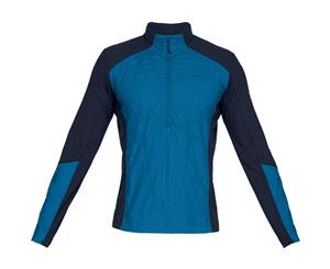 Under Armour Men's TrailRun Hybrid 1/2 Zp Jacket - Acad/CrseBlu/MagOrnge