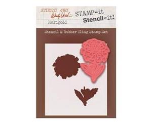 Wendy Vecchi Studio 490 Stamp It Stencil It Marigold