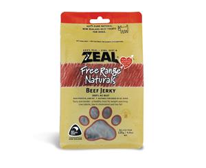 Zeal Free Range Dog Treats Beef Jerky 125g