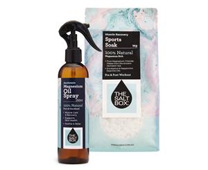 Zechstein Magnesium Sport Recovery Pack with Oil Spray and Muscle Bath Soak | 100% Natural | Magnesium Supplement | Australian Owned | The Salt Box