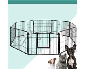 i.Pet 24" 8 Panel Pet Dog Playpen Puppy Exercise Cage Enclosure Fence Cat Play Pen L 61x80cm