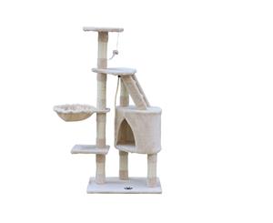 120 cm Multi level Cat Scratching Post Tree-Beige