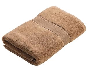 2 x Luxury Zero Twist Cotton 650GSM Bath Towel- Taupe