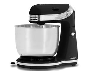 250W 6 Speed Electric Stand Mixer W/ Stainless Steel Bowl Retro Black Xj-13406