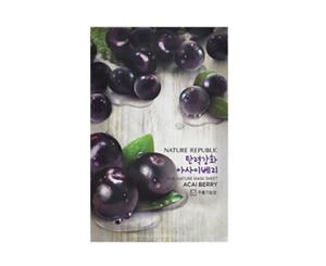 5 x Nature Republic Real Nature Mask Sheet #Acai Berry 23ml Face Mask