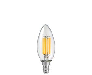 6 Watt Candle Dimmable LED Filament Bulb (E14) Clear