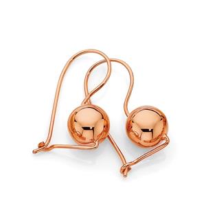 9ct Rose Gold Euroball Earrings