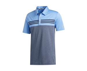 Adidas Heather Blocked Polo - Real Blue/Collegiate Navy HTR - Mens