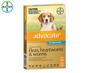 Advocate Flea & Worm Treatment For Dogs 4-10kg 6pk