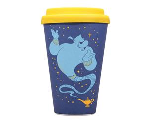 Aladdin Travel Mug Genie Wrong Side Of The Lamp Official Disney Bamboo - Blue