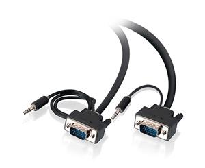 Alogic 20m Slim flexible VGA Cable with 3.5mm Stereo Audio Cable VGA-MM-20-APS