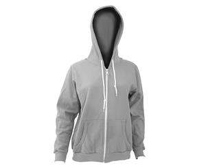 Anvil Womens Full Zip Hooded Sweatshirt / Hoodie (Heather Grey) - RW138