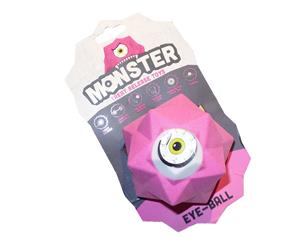 Aussie Dog Monster Treat Eye Ball - Durable Floating Fetch & Treat Toy [Colour Pink]