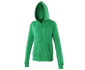 Awdis Girlie Womens/Ladies Hooded Sweatshirt / Hoodie / Zoodie (Kelly Green) - RW183