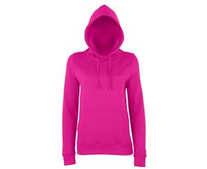 Awdis Just Hoods Womens/Ladies Girlie College Pullover Hoodie (Hot Pink) - RW3481