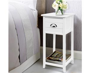 Bedside Tables Drawers Side Table Cabinet Nightstand White Vintage Unit