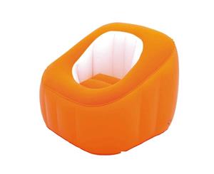 Bestway Cube Inflatable Air Chair Ottoman Indoor Outdoor Orange
