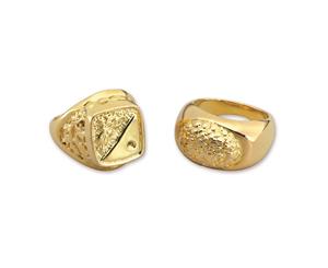 Bristol Novelty Unisex Adults Assortment Of Sovereign Rings (Pack Of 24) (Gold) - BN1582