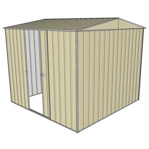 Build-a-Shed 2.3 x 2.3 x 2.3m Gable Single Sliding Side Door Shed - Cream