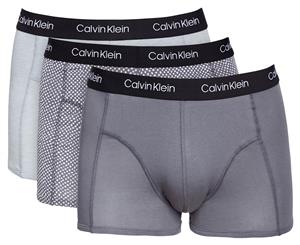 Calvin Klein Men's Axis Cotton Stretch Trunk 3-Pack - Grey/Dark Grey/Grey-White Polka