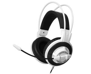 Catzon G925 Stereo Lightweight Over ear Gaming Headset Professional Gamer Headphone with Mic 3.5mm plug Headphones-White