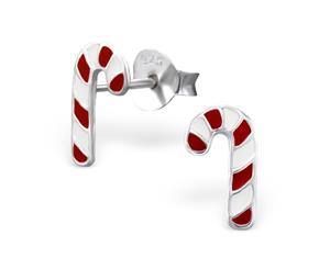 Children's Candy Cane Ear Studs