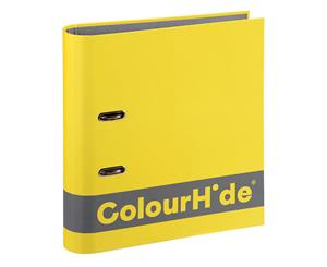 ColourHide A4 70mm 375 Sheets Silky Touch Lever Arch File/Paper Organiser Yellow