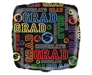 Congrats Grad 45cm Square Foil Balloon