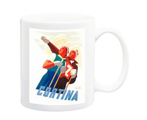 Cortina Italy Winter Sports Travel Mug - 11 Fluid Oz