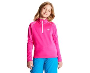 Dare 2b Boys Consist Core Stretch Half Zip Top Jacket - Cyber Pink