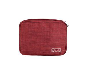 Data Cable Charger Storage Bag - Red