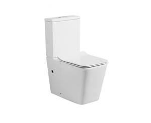 Decina San Diego Rimless Back to Wall Toilet Suite White SDTSWFS