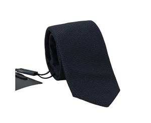 Dolce & Gabbana Black Silk Blue Pattern Classic Tie