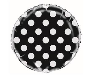 Dots Midnight Black 45cm Foil Balloons - Packaged