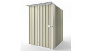 EasyShed S1519 Skillion Roof Garden Shed - Smooth Cream